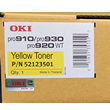 OKI 52123501 Original Yellow Toner Cartridge 15,000 pages For OKI Pro910, OKI Pro920 and OKI Pro930  Printers